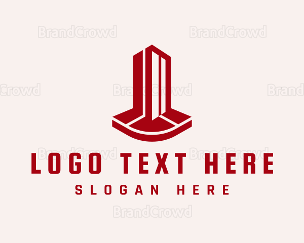 Red Building Property Logo