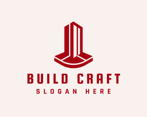 Red Building Property logo design