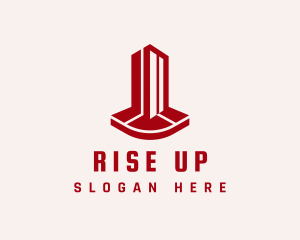 Red Building Property logo design