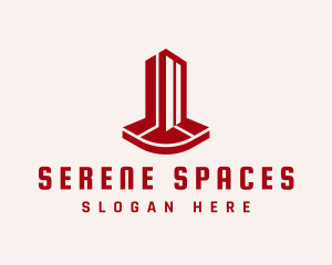 Red Building Property logo design