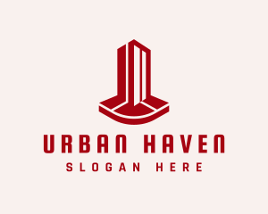 Red Building Property logo design