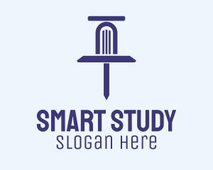 Study - Blue Book Pin logo design
