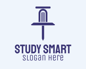 Student - Blue Book Pin logo design