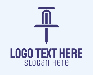 Librarian - Blue Book Pin logo design