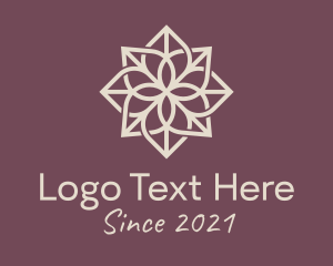 Monoline - Floral Ornament Decor logo design