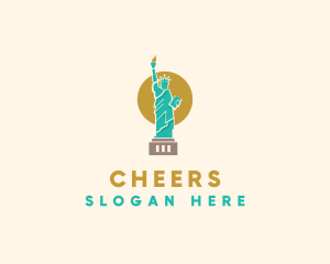 Statue Lady Liberty  Logo