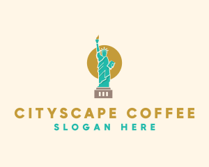 Nyc - Statue Lady Liberty logo design