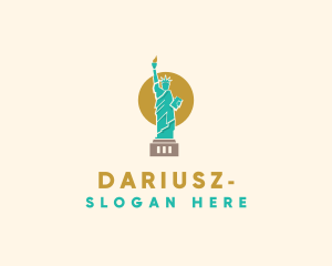 Nyc - Statue Lady Liberty logo design