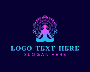 Massage - Yoga Mandala Human Wellness logo design