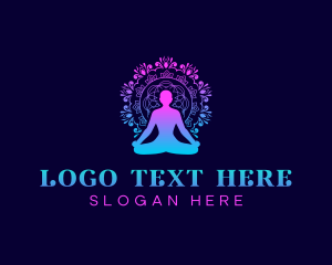 Human - Yoga Mandala Human Wellness logo design