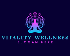 Yoga Mandala Human Wellness logo design