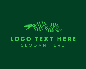 Wildlife Conservation - Stripe Snake Serpent logo design