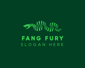 Fangs - Stripe Snake Serpent logo design