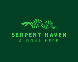 Reptile - Stripe Snake Serpent logo design