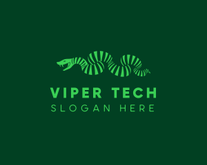 Stripe Snake Serpent logo design