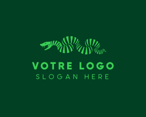 Viper - Stripe Snake Serpent logo design