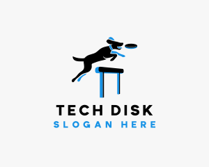 Disk - Dog Frisbee Training logo design