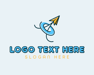 Logistics - Plane Forwarding Freight logo design