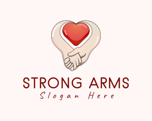 Arms - Romantic Dating Heart logo design