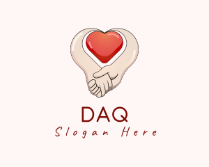Hand - Romantic Dating Heart logo design