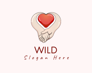 Caregiver - Romantic Dating Heart logo design