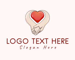 Finger Heart - Romantic Dating Heart logo design