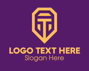 Insignia - Golden Elegant Letter T logo design
