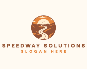 Roadway - Desert Road Expressway logo design