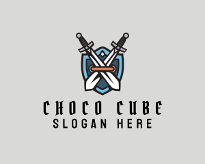 Crusade - Sword Shield Weaponry logo design