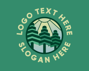 Solar - Polygon Tree Forest logo design