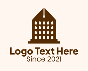 Library - Pen Building Structure logo design
