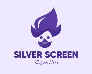 Protagonist - Purple Face Mask Person logo design