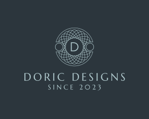 Geometric Yarn Line Art logo design