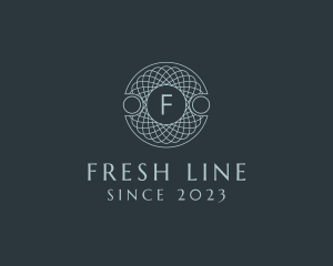 Geometric Yarn Line Art logo design