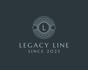 Geometric Yarn Line Art logo design