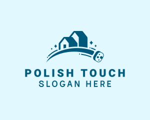Polish - House Scrub Cleaning logo design