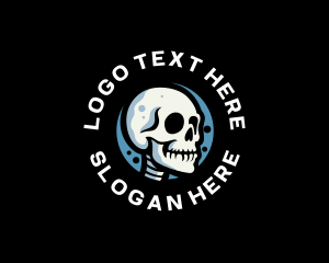 Skeleton Skull Avatar logo design