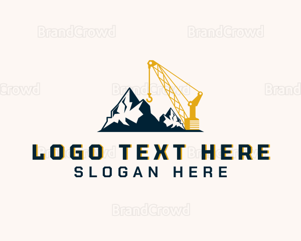 Industrial Construction Crane Logo