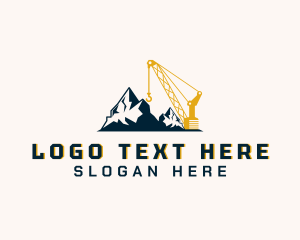 Trencher - Industrial Construction Crane logo design