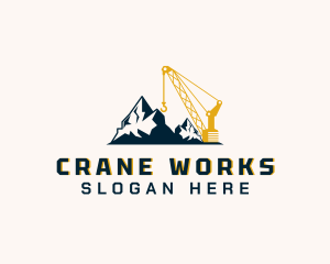 Crane - Industrial Construction Crane logo design