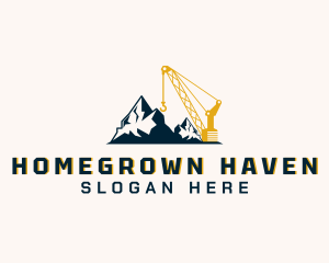 Crane - Industrial Construction Crane logo design