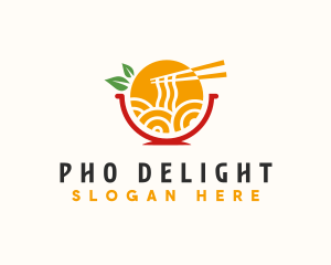 Pho Noodles Bowl logo design