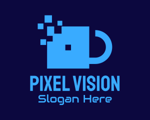 Blue Pixel Application logo design