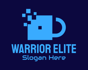 Mug - Blue Pixel Application logo design