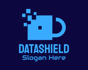 Data - Blue Pixel Application logo design