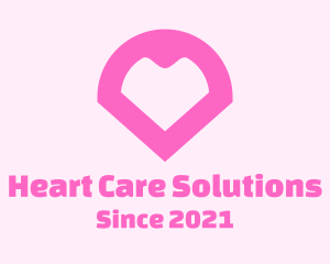 Pink Heart Locator logo design