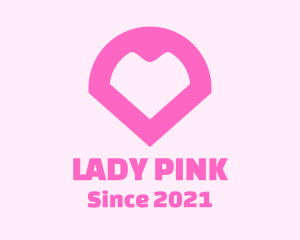 Pink Heart Locator logo design