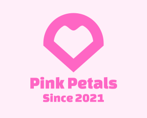 Pink Heart Locator logo design