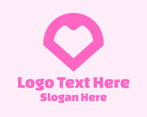 Pink Heart Locator Logo