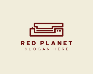 Simple Red Scanner  logo design